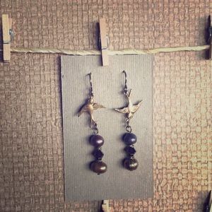 Boho bird earrings🌿
